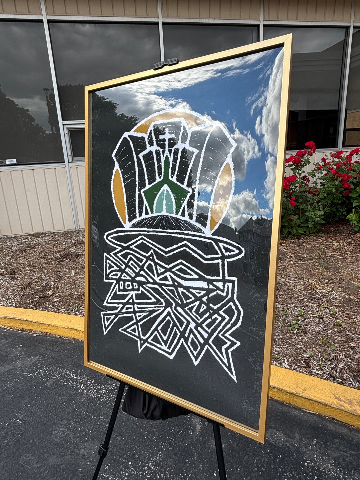 Present in the Chaos (24in by 36in) - Serving the City Art Piece